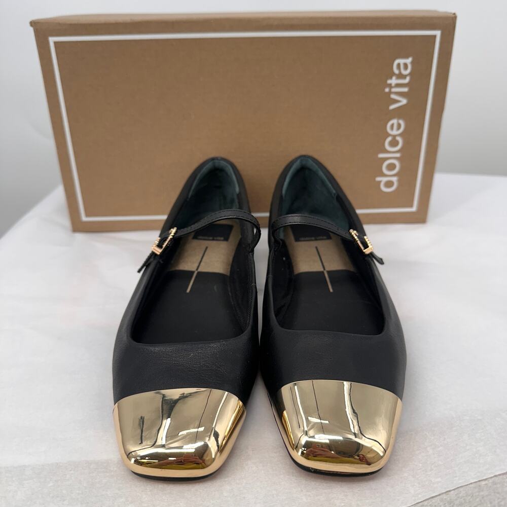 DOLCE VITA NWT Reye Toe Cap in Black Leather // 8 - Picture 2 of 14